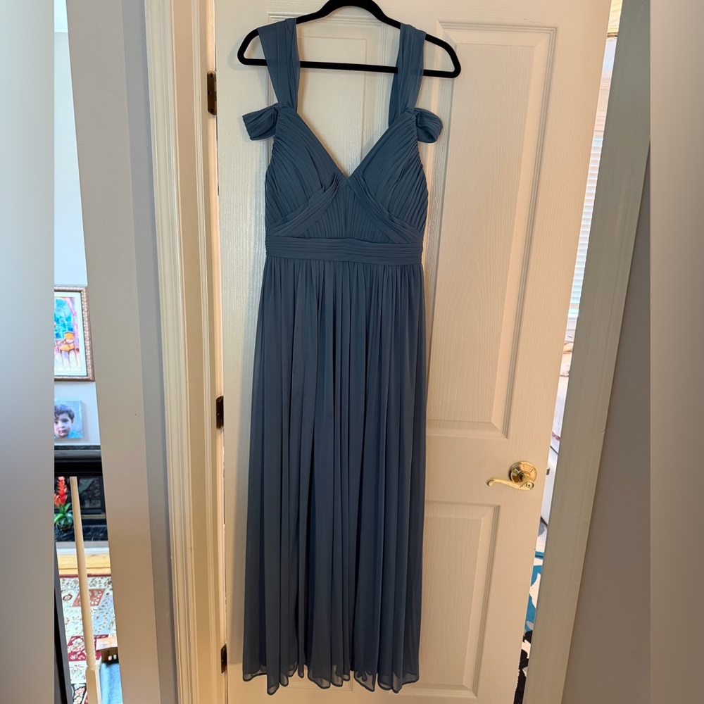 Azazie Pleated Dress